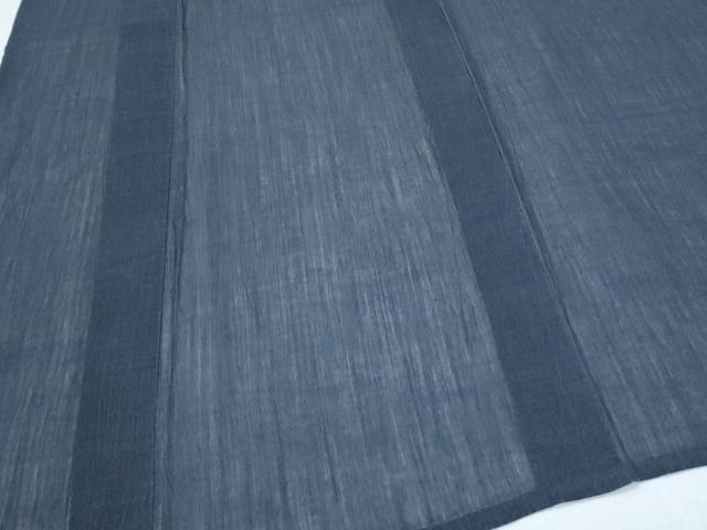 平和屋着物*夏物 男性 小千谷ちぢみ 褐返色 麻 逸品 CABG8662th