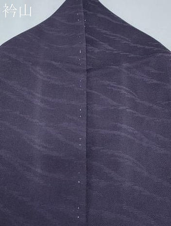 平和屋着物*夏物 色無地 草葉紋紗 深紫色 正絹 逸品 CABG8670th