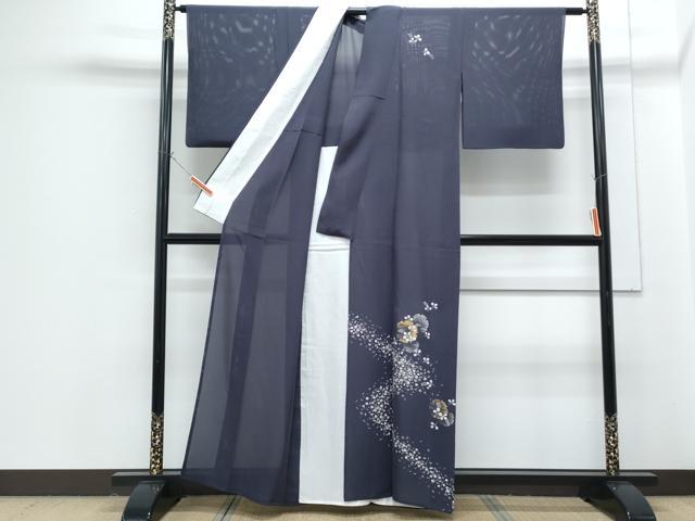 平和屋着物*夏物 訪問着 絽 雪輪花文 金銀彩 正絹 逸品 CABG8671th