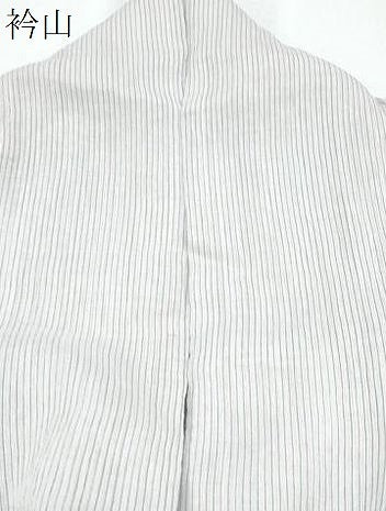 平和屋着物*夏物 小千谷ちぢみ 縞 反端付き 正絹 逸品 CABG8685th