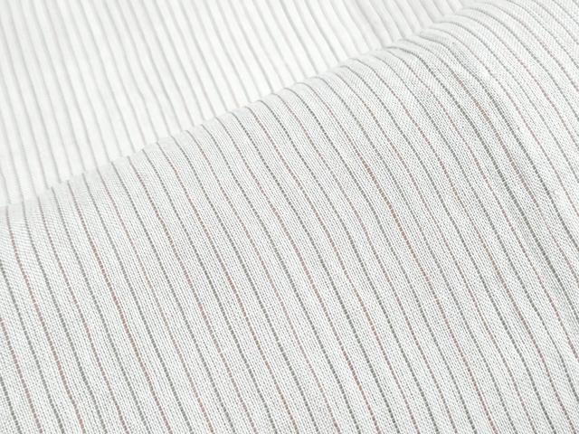 平和屋着物*夏物 小千谷ちぢみ 縞 反端付き 正絹 逸品 CABG8685th