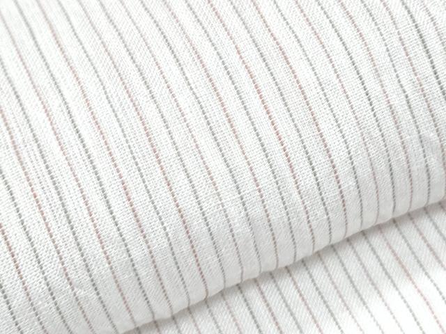 平和屋着物*夏物 小千谷ちぢみ 縞 反端付き 正絹 逸品 CABG8685th