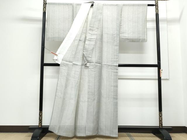 平和屋着物*夏物 紗紬 縞 やまと誂製 正絹 逸品 CABG8690th