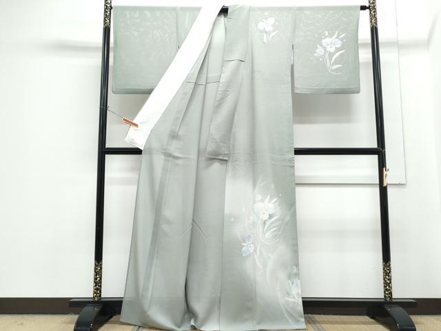平和屋着物*夏物 訪問着 絽 草花文 暈し染め 正絹 逸品 CABG8704th