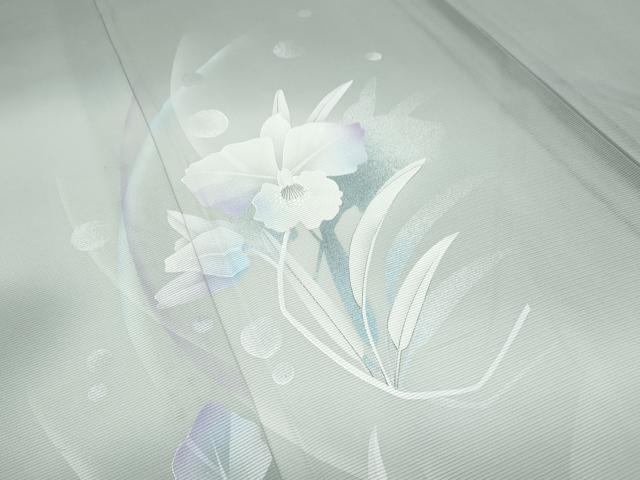 平和屋着物*夏物 訪問着 絽 草花文 暈し染め 正絹 逸品 CABG8704th