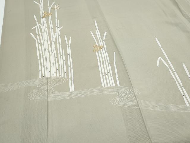 平和屋着物*夏物 訪問着 絽 駒刺繍 流水草花文 正絹 逸品 CABG8706th