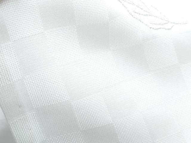 平和屋着物*夏物 訪問着 総刺繍 市松紋紗 百合 金糸 ロング丈 正絹 逸品 CABG8708th