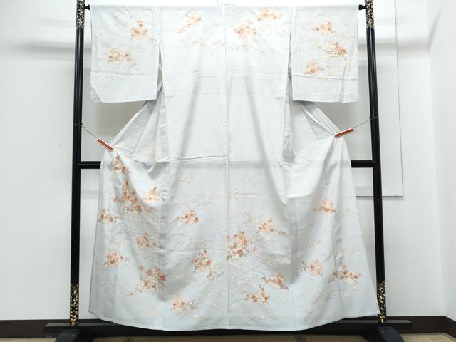 平和屋着物*夏物 訪問着 刺繍 絽 雪輪花文 正絹 逸品 CABG8709th