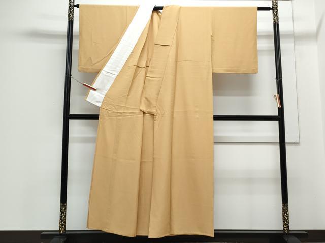 平和屋着物*夏物 色無地 絽 黄橡色 正絹 逸品 CABG8710th