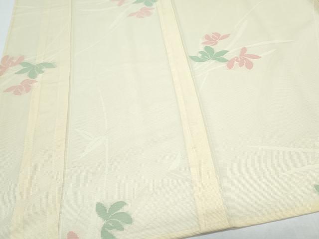 平和屋着物*夏物 小紋 絽 草花文 正絹 逸品 CABG8712th