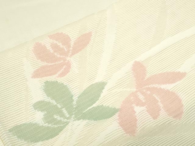 平和屋着物*夏物 小紋 絽 草花文 正絹 逸品 CABG8712th
