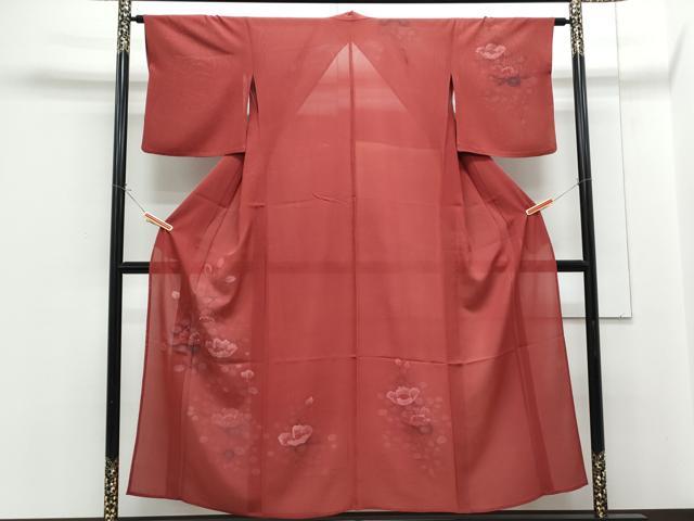 平和屋着物*夏物 訪問着 絽 手描き 草花文 正絹 逸品 CABG8714th