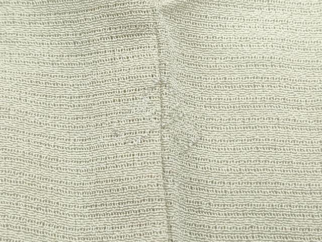 平和屋着物*夏物 色無地 絽縮緬 白橡色 正絹 逸品 CABG8718th