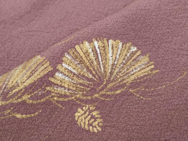 平和屋着物■訪問着 手描き 枝松文 金銀彩 正絹 逸品 CABG8725th