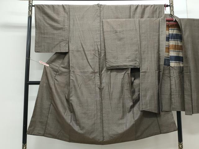 平和屋着物■男性 紬 アンサンブル 吉祥文 正絹 逸品 CABG8726th