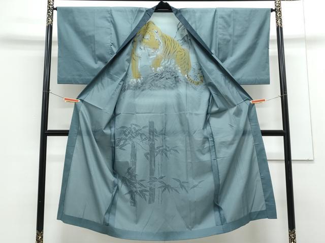 平和屋着物■長襦袢 無双仕立て 手描き 虎 洗える着物 CABG8742th