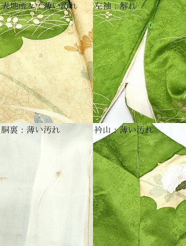 平和屋着物■豪華振袖 駒刺繍 草花文 金彩 正絹 逸品 CABG8743th