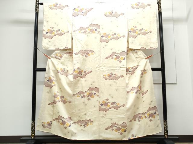 平和屋着物■上質な小紋 舞花文 正絹 逸品 CABG8745th