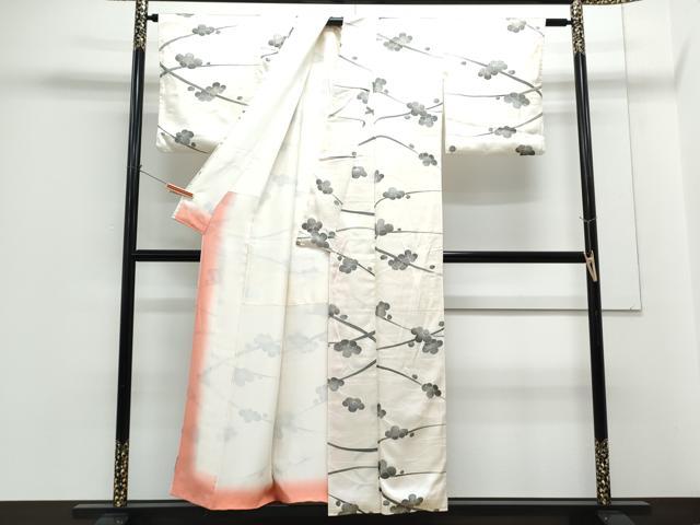 平和屋着物■上質な小紋 露芝梅文 正絹 逸品 CABG8753th