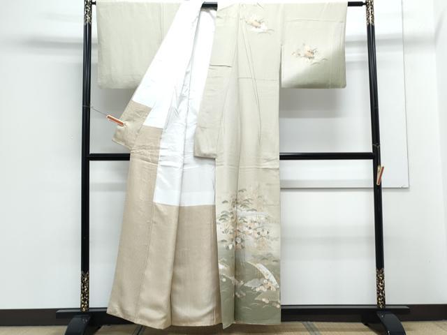 平和屋着物■訪問着 風景文 暈し染め 金銀彩 正絹 逸品 CABG8764th