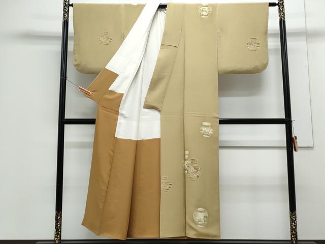 平和屋着物■訪問着 陶器花文 正絹 逸品 CABG8772th