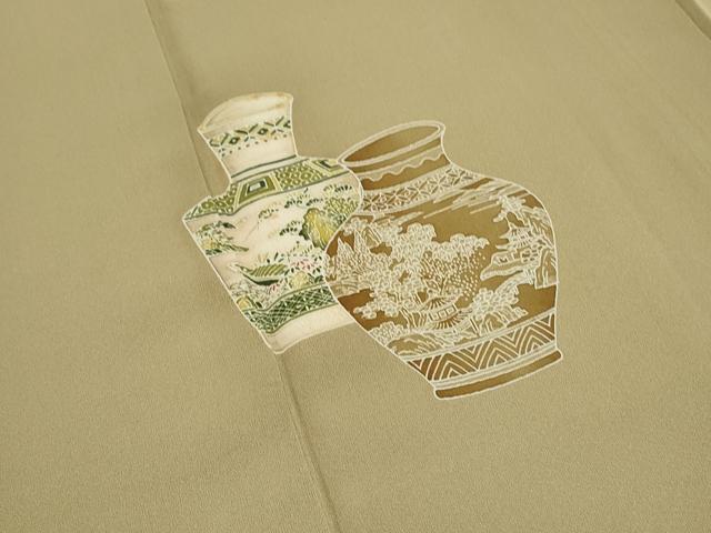平和屋着物■訪問着 陶器花文 正絹 逸品 CABG8772th
