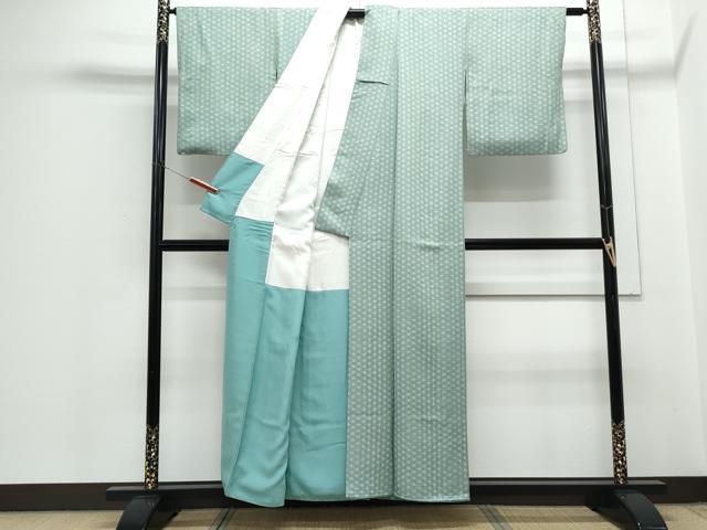 平和屋着物■上質な小紋 麻の葉文様 正絹 逸品 CABG8774th