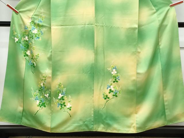 平和屋着物■訪問着 刺繍 草花文 暈し染め 正絹 逸品 CABG8776th