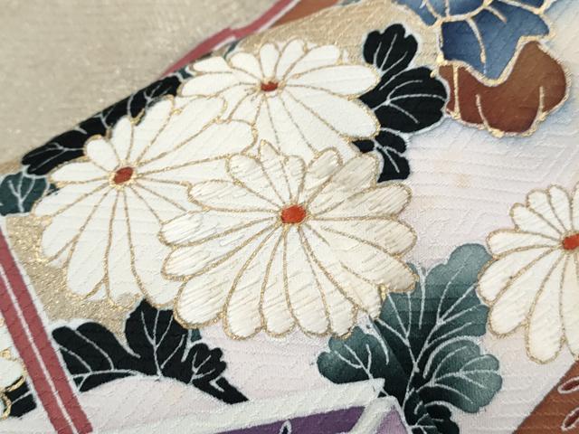 平和屋着物■訪問着 刺繍 屏風人物花文 金彩 正絹 逸品 CABG8794th
