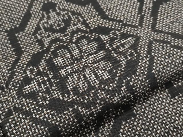 平和屋着物●本場大島紬 7マルキ 吉祥花文 正絹 逸品 CABG8800th