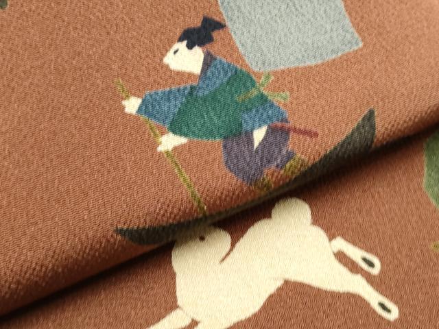 平和屋着物●九寸名古屋帯 童話 鬼しぼ縮緬 正絹 逸品 CABG8805hy