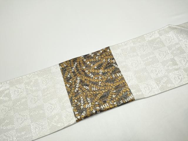 平和屋着物●創業280年 誉田屋源兵衛 九寸名古屋帯 枝花文 金糸 正絹 逸品 CABG8930hy