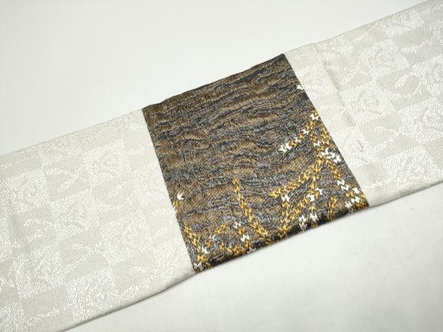 平和屋着物●創業280年 誉田屋源兵衛 九寸名古屋帯 枝花文 金糸 正絹 逸品 CABG8930hy