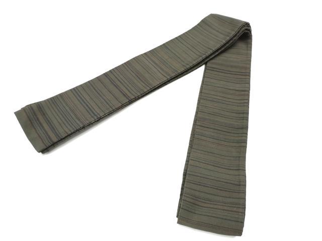 平和屋着物●男性 爪掻き本綴れ 角帯 横段文 正絹 逸品 CABG8941hy
