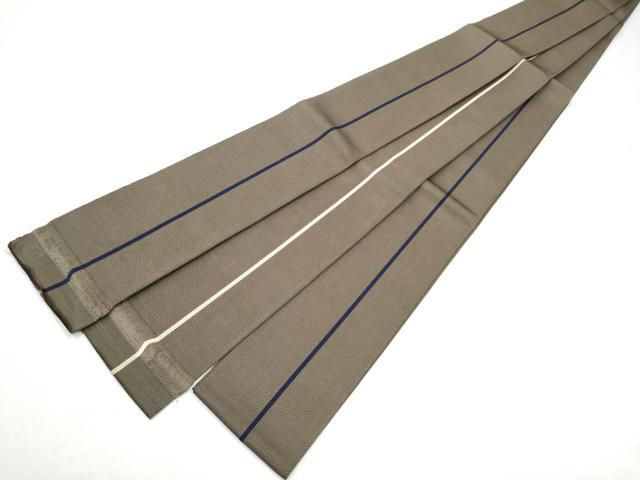 平和屋着物●男性 本場筑前博多織 両面 角帯 間道 正絹 逸品 CABG8948hy