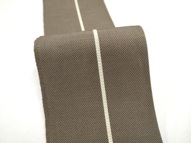 平和屋着物●男性 本場筑前博多織 両面 角帯 間道 正絹 逸品 CABG8948hy
