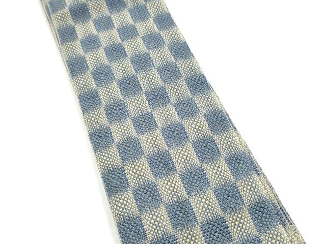 平和屋着物●男性 本場筑前博多織 角帯 市松文様 正絹 逸品 CABG8956hy