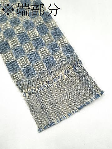 平和屋着物●男性 本場筑前博多織 角帯 市松文様 正絹 逸品 CABG8956hy