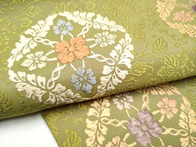平和屋着物●両面 全通柄袋帯 唐織 宮廷染つづれ 花丸文 正絹 逸品 CABG8977hy