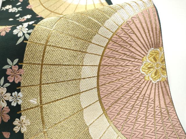 平和屋着物●六通柄袋帯 唐織 朱雀 遊 金銀糸 正絹 逸品 CABG8982hy