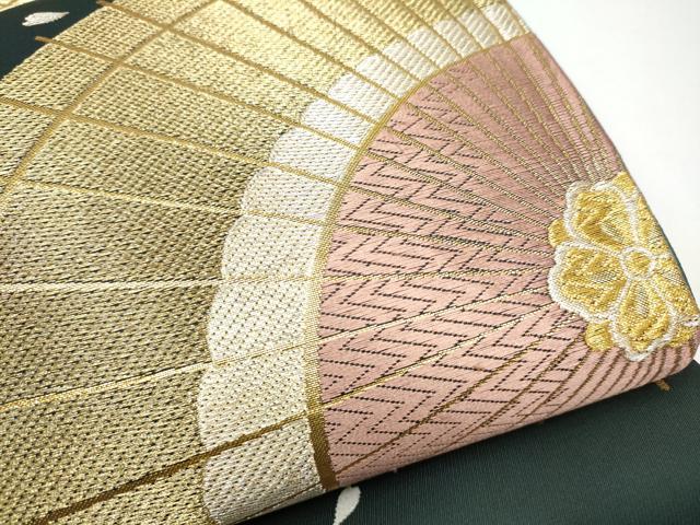 平和屋着物●六通柄袋帯 唐織 朱雀 遊 金銀糸 正絹 逸品 CABG8982hy