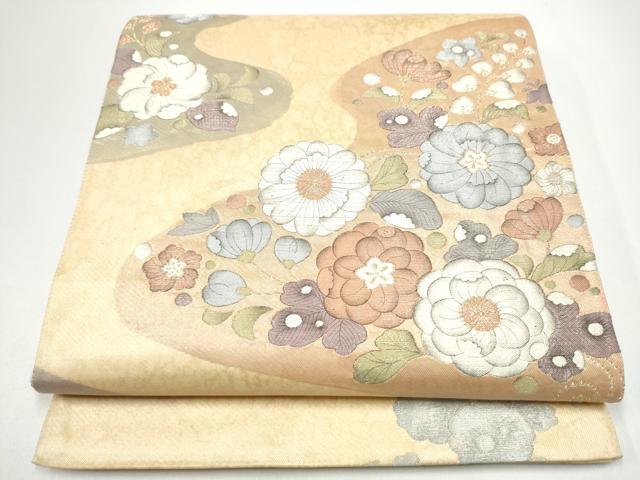 平和屋着物●六通柄袋帯 辻が花 金糸 金彩 正絹 逸品 CABG8993hy
