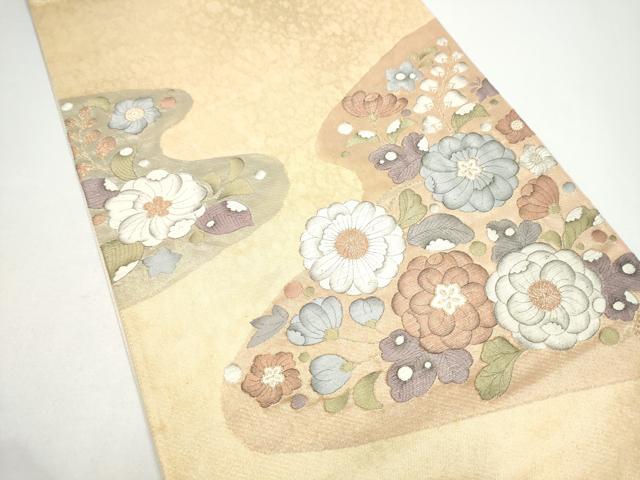 平和屋着物●六通柄袋帯 辻が花 金糸 金彩 正絹 逸品 CABG8993hy