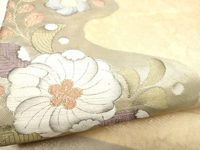 平和屋着物●六通柄袋帯 辻が花 金糸 金彩 正絹 逸品 CABG8993hy