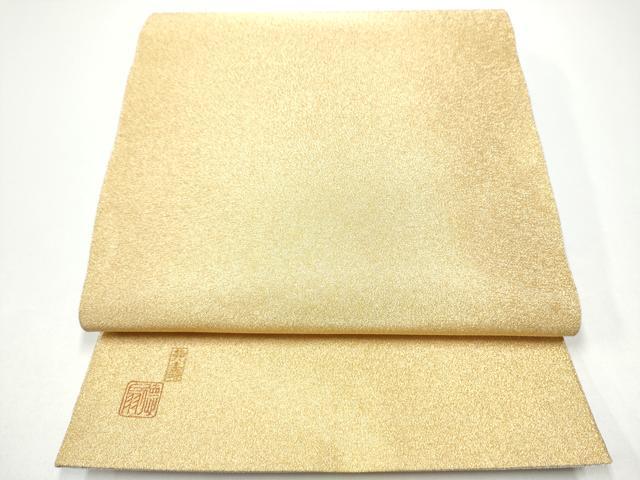 平和屋着物●国際的伝統工芸作家 十二代・藤林徳扇 苑寿 両面 全通柄袋帯 花寿綴れ錦 プラチナ刺繍 色紙・保証書・共箱付 逸品 CABG8998hy