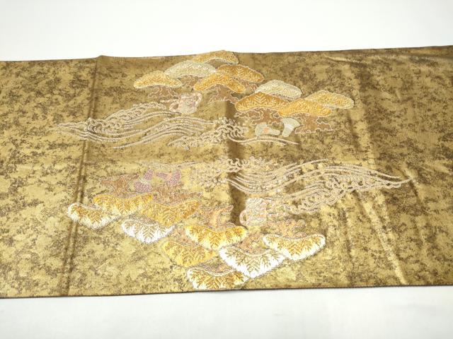 平和屋着物●東京友禅 熊谷好博子 太鼓柄袋帯 寿松 金糸 引箔 正絹 逸品 CABG9026hy