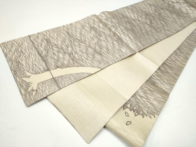 平和屋着物▽太鼓柄袋帯 スリーシーズン 春夏秋 すくい織 みみずく 正絹 逸品 CABG9044hy