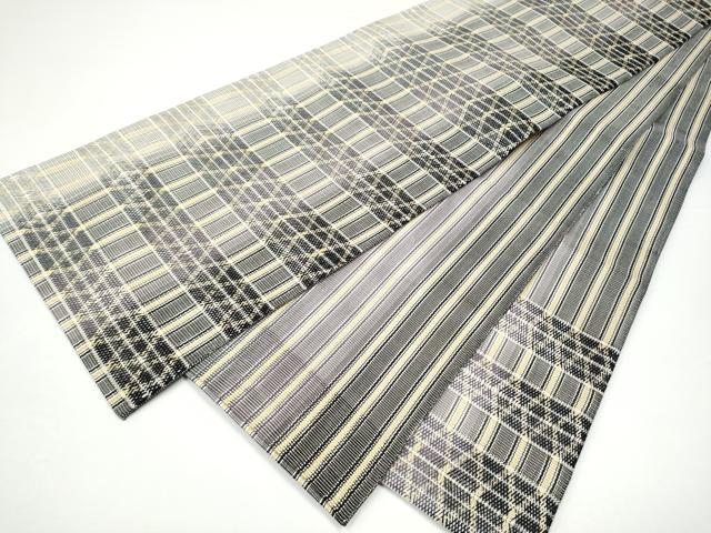 平和屋着物▽六通柄袋帯 スリーシーズン 春夏秋 組織 菱間道 金糸 正絹 逸品 CABG9061hy