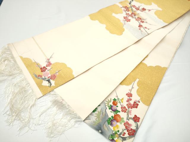 平和屋着物●爪掻き本綴れ 太鼓柄袋帯 作家物 孔雀文 共箱付き 正絹 逸品 CABG9066hy