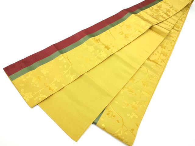 平和屋着物●本場筑前博多織 半幅帯 枝桜文 正絹 逸品 CABG9074hy